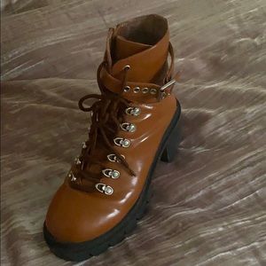 Jeffery Campbell CZECH-HI Boots, Brown, Size 9